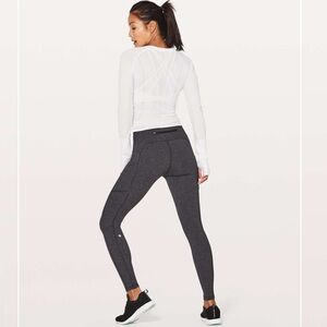 Lululemon Speed Up Tight *28"
Power Luxtreme Variegated Knit Black Heathered